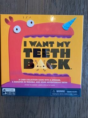 LIKE NEW I Want My Teeth Back Card Math Game